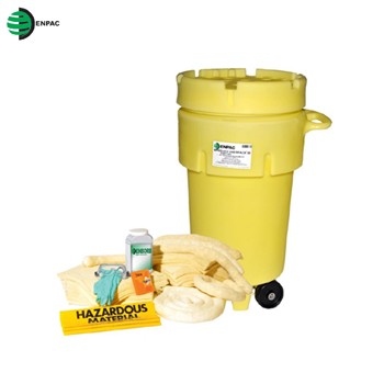 泄漏應急套裝|ENPAC移動泄漏處理套裝_50加侖吸液腳輪式泄漏處理桶套裝1351-YE